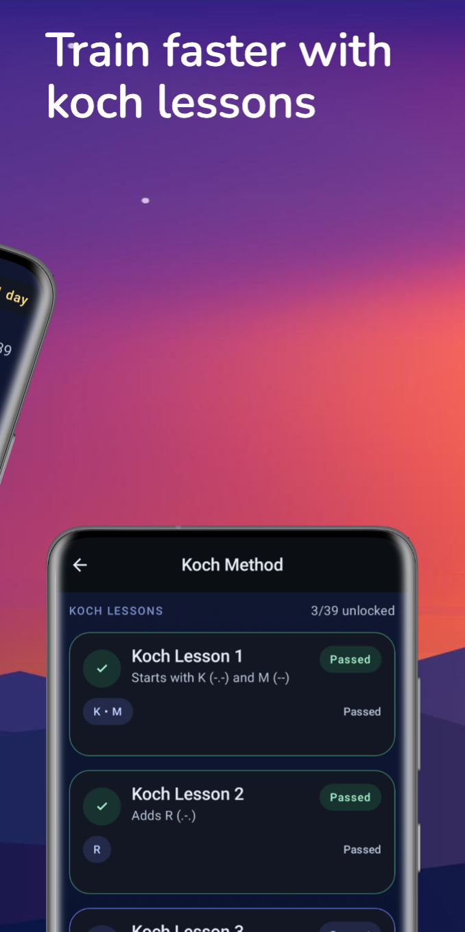 Morseify screenshot highlighting saved messages and visual polish