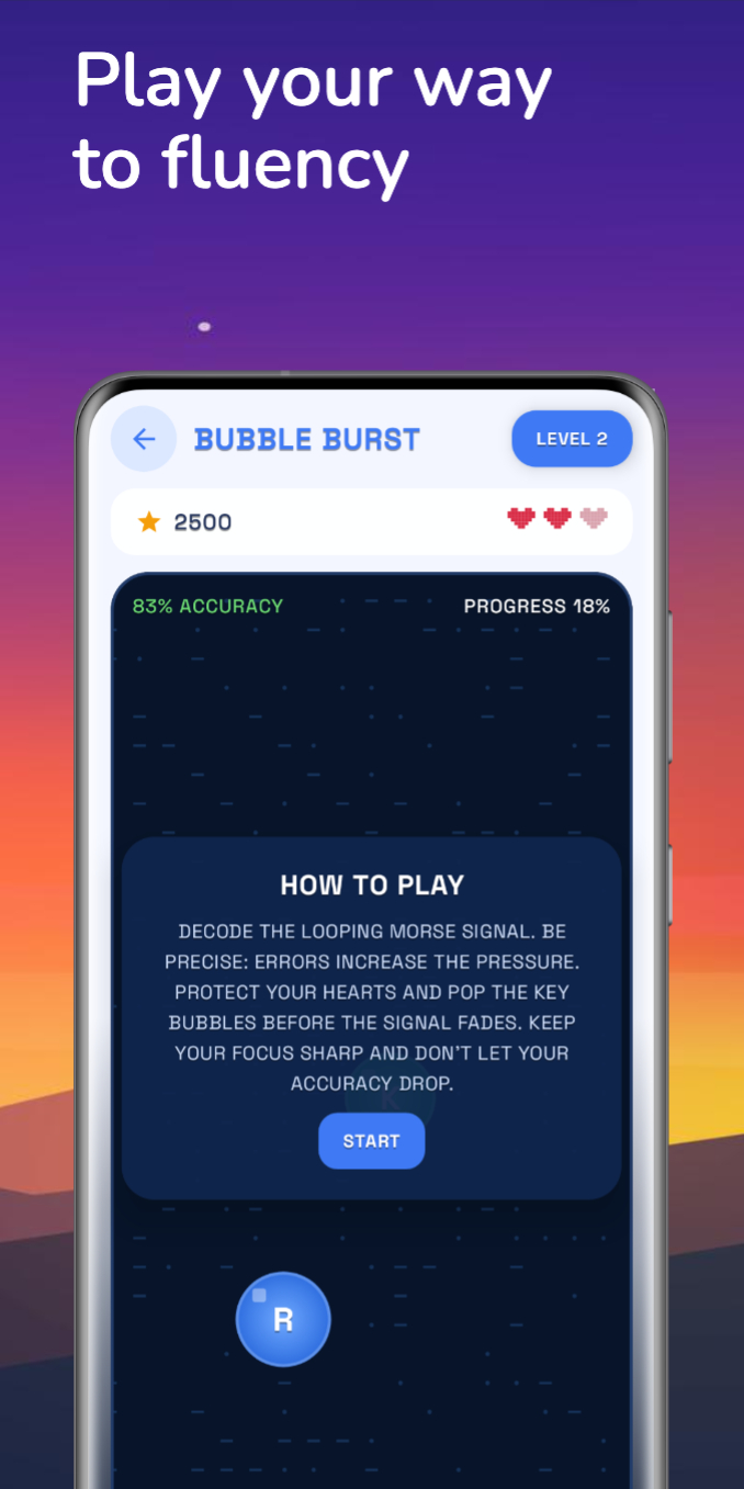 Morseify screenshot showing the reference and lookup tools